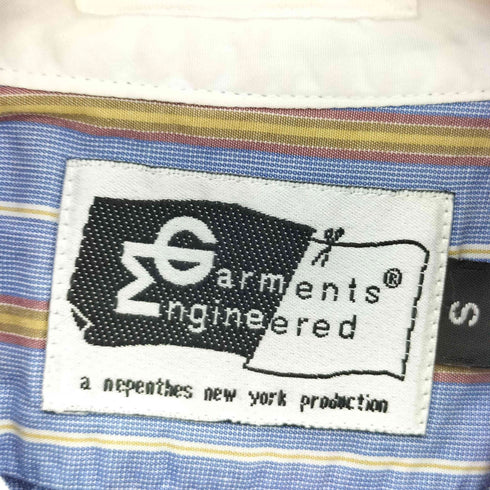 エンジニアードガーメンツ Engineered Garments USA製 ストライプ ロングスリーブ コットンシャツ メンズ S