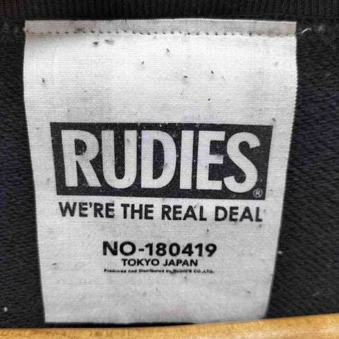 ルーディーズ RUDIES プリントロゴ クルーネック スウェット メンズ import:XL