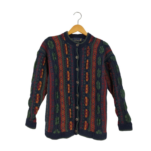 Tulchan 90s ウール スタンドカラー ニットカーディガン レディース S/M