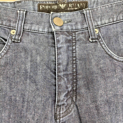 エンポリオアルマーニ EMPORIO ARMANI BASIC FIT バックポケットバッジストレートデニムパンツ メンズ 29