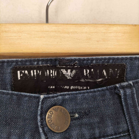 エンポリオアルマーニ EMPORIO ARMANI BASIC FIT バックポケットバッジストレートデニムパンツ メンズ 29
