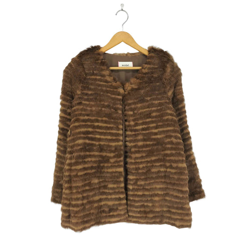 スナイデル snidel rabbit fur ラビットファーノーカラージャケット レディース F