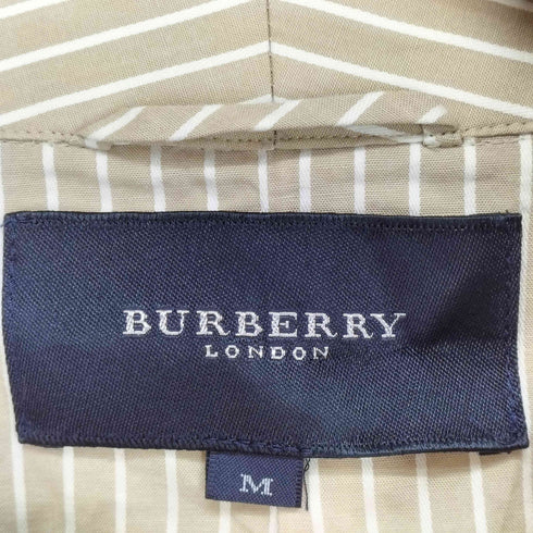 バーバリーロンドン BURBERRY LONDON ホース刺繍ストライプガウンコート レディース M