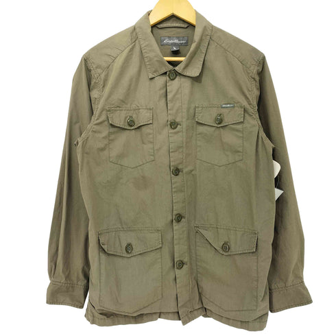 エディーバウアー Eddie Bauer コットンポプリン 4ポケット ミリタリーシャツ サファリ メンズ import:S