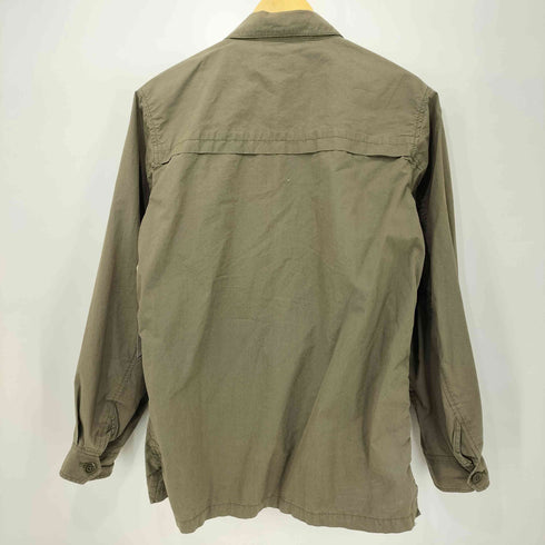 エディーバウアー Eddie Bauer コットンポプリン 4ポケット ミリタリーシャツ サファリ メンズ import:S