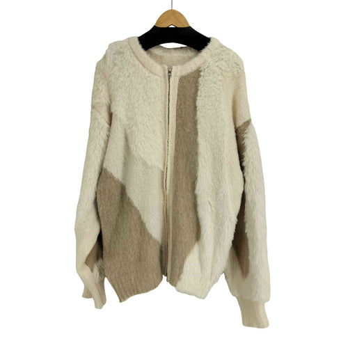 モノマート MONO-MART シャギーMIX ダブルジップニットカーディガン レディース FREE