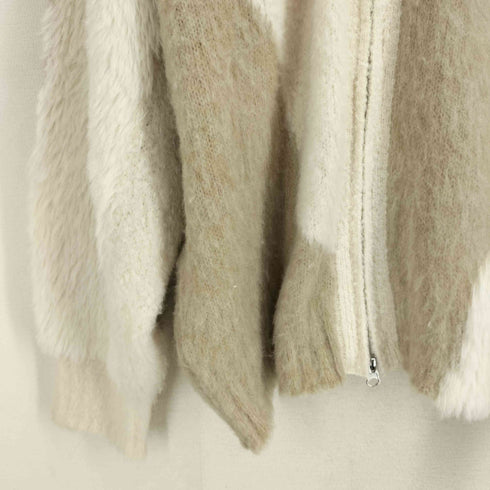 モノマート MONO-MART シャギーMIX ダブルジップニットカーディガン レディース FREE