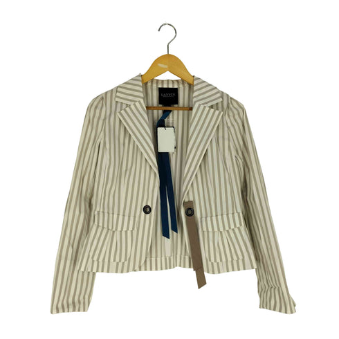 ランバンコレクション LANVIN COLLECTION コットンナイロン ストライプ テーラードジャケット レディース JPN:38