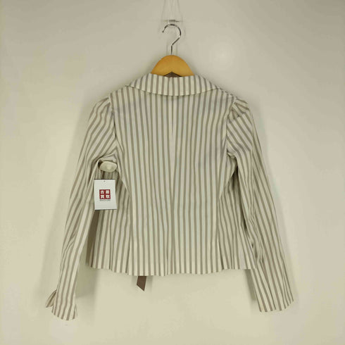 ランバンコレクション LANVIN COLLECTION コットンナイロン ストライプ テーラードジャケット レディース JPN:38