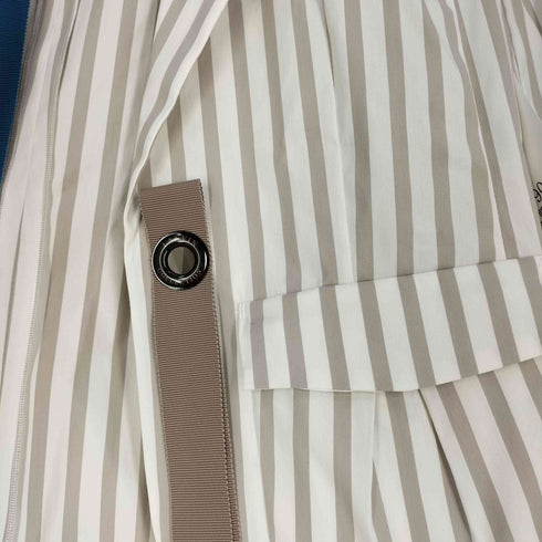 ランバンコレクション LANVIN COLLECTION コットンナイロン ストライプ テーラードジャケット レディース JPN:38