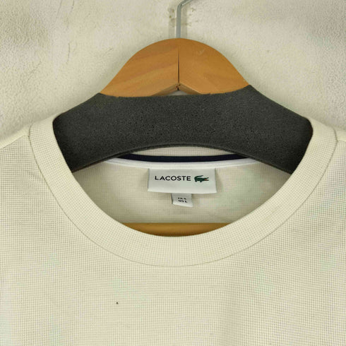 ラコステ LACOSTE ロゴ刺繍 ボーダー オーバーフィットラウンド Tシャツ メンズ import:L