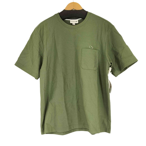 ラコステ LACOSTE ロゴ刺繍 オーバーフィットポケットラウンドTシャツ メンズ import:L
