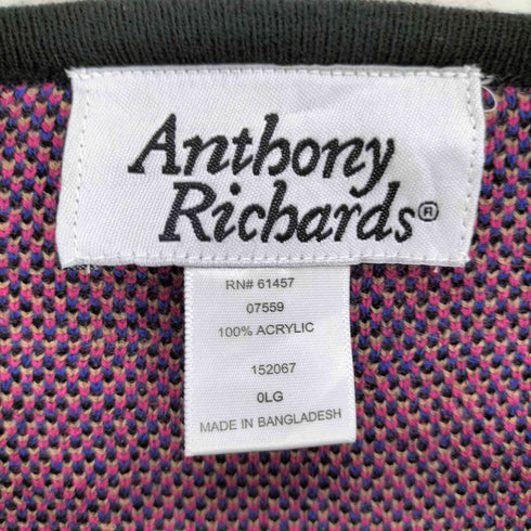 Antbony Ricbards チェック柄 ボートネック ニット セーター レディース