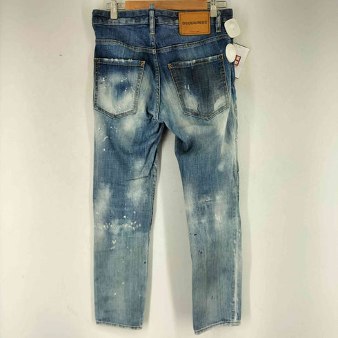 ディースクエアード DSQUARED2 ダメージリペア加工 ストレッチ スケーター デニムパンツ メンズ JPN:42