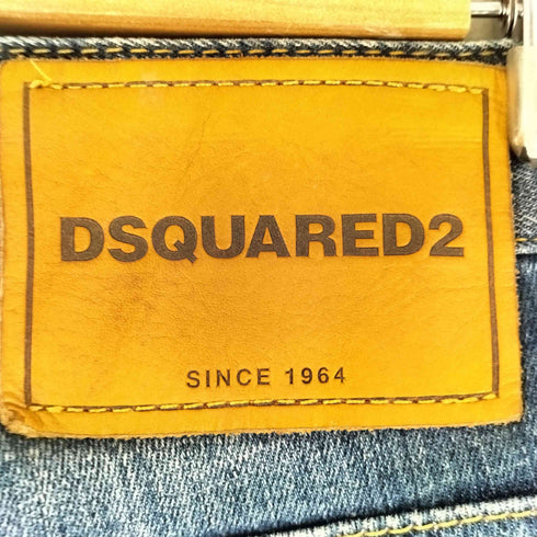 ディースクエアード DSQUARED2 ダメージリペア加工 ストレッチ スケーター デニムパンツ メンズ JPN:42