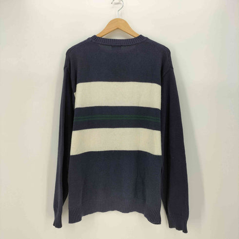 ドッカーズ DOCKERS ボーダー リブ コットン クルーネック ニット メンズ import:L