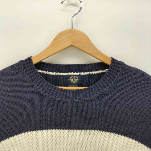 ドッカーズ DOCKERS ボーダー リブ コットン クルーネック ニット メンズ import:L