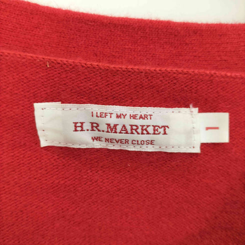 H.R.MARKET ロゴ刺繍 Vネック 天竺編み ニット セーター メンズ JPN:1
