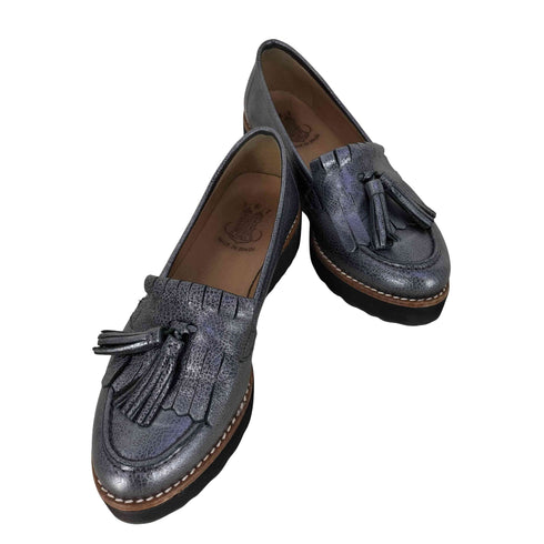 BONTRE 厚底キルトタッセルローファー レディース JPN:36