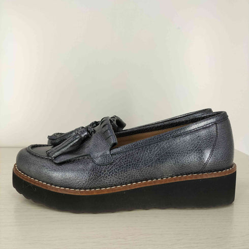 BONTRE 厚底キルトタッセルローファー レディース JPN:36