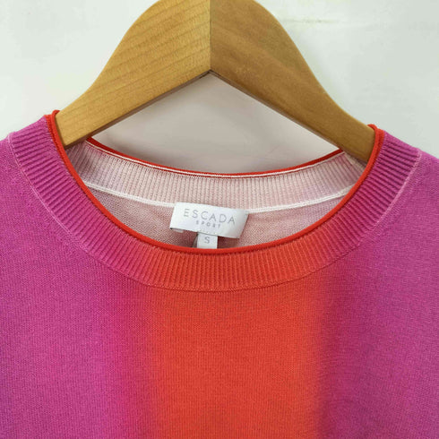 エスカーダスポーツ ESCADA SPORT グラデーション コットンレーヨン 半袖ニット レディース import:S