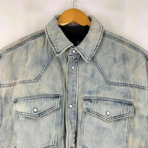 ザラ ZARA ダメージデニムベスト メンズ import:M