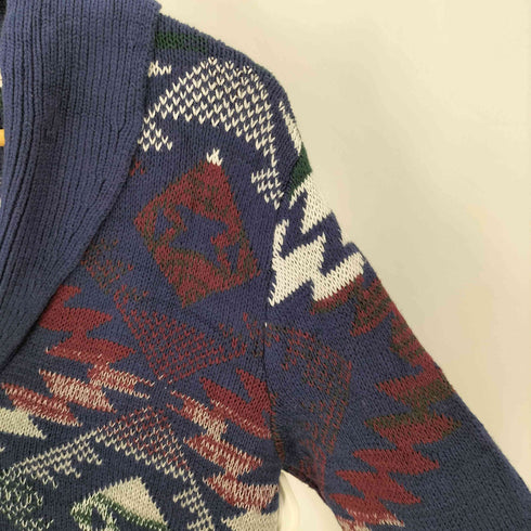 ADAM LEVINE ショールカラー ネイティブ ニット カーディガン メンズ import:S