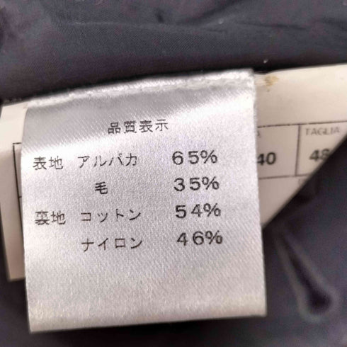 カンタレーリ Cantarelli アルパカ混 チェスターコート メンズ EUR:48