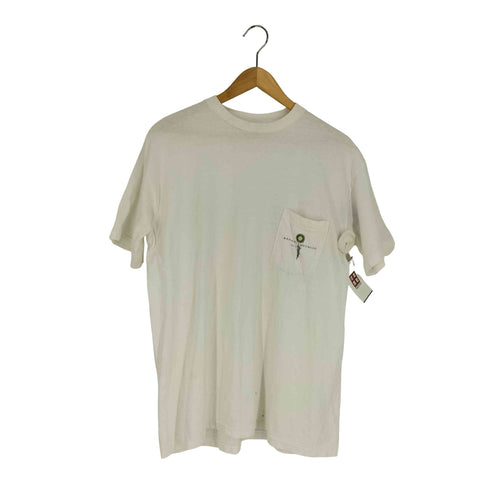 バナナリパブリック BANANA REPUBLIC 90S USA製 世界地図 地球 両面プリント シングルステッチ S/S クルーネック Tシャツ メンズ import:S