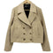 ザラ ZARA クロップドダブルブレストウールブレンドコート レディース import:L