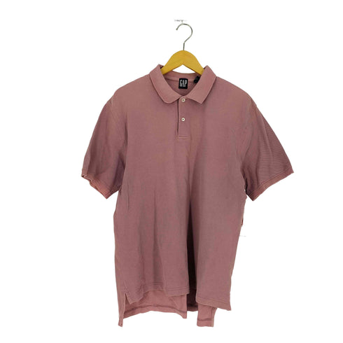 ギャップ Gap 90S 紺タグ BIGタグ 鹿の子 コットン S/S ポロシャツ メンズ import:L