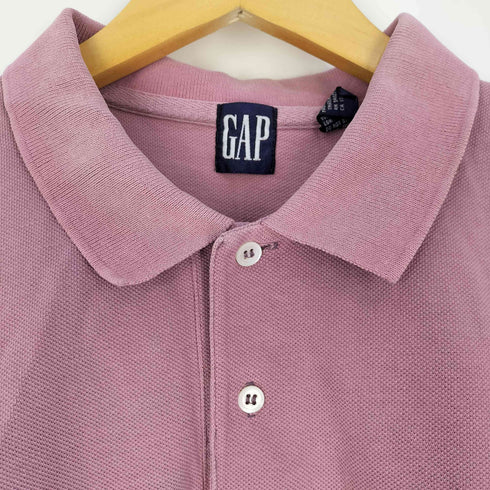 ギャップ Gap 90S 紺タグ BIGタグ 鹿の子 コットン S/S ポロシャツ メンズ import:L