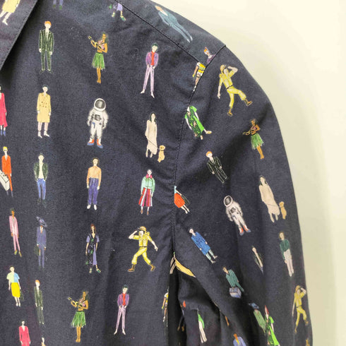 ポールスミス Paul Smith 総柄 コットン レギュラーシャツ レディース 40