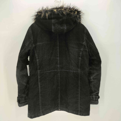 ROUSHATTE GARMENTS フェイクファー ヘリンボーン ツイル 裏地キルティング ハーフ コート Y2K メンズ import:XL