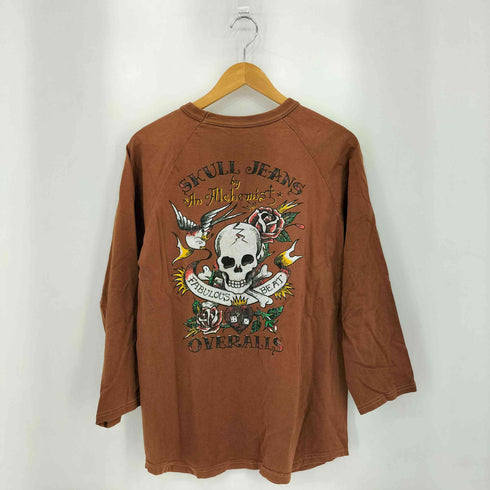 スカルジーンズ SKULL JEANS 両面プリント コットンクルーネック Tシャツ メンズ 40