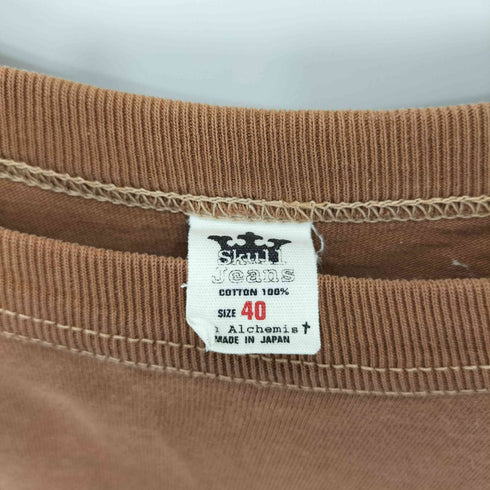スカルジーンズ SKULL JEANS 両面プリント コットンクルーネック Tシャツ メンズ 40