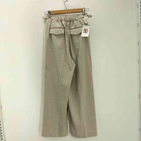 シップスフォーウィメン SHIPS for women 25SS 手洗い可能 麻調 合繊 2タック ワイド パンツ 2 レディース JPN:36