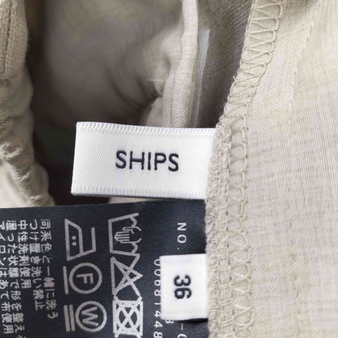 シップスフォーウィメン SHIPS for women 25SS 手洗い可能 麻調 合繊 2タック ワイド パンツ 2 レディース JPN:36