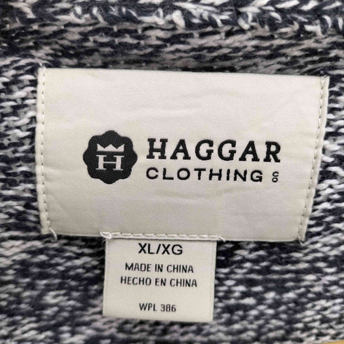 ハガークロージング HAGGAR 総柄 クルーネック フェアアイル ニット セーター メンズ JPN:XL