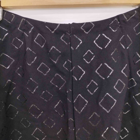 コムデギャルソン COMME des GARCONS 01ss Optical Power オプティカルパワー 総柄 ウールギャバ 迷彩ライン 裁断 フレアスカート レディース JPN:S