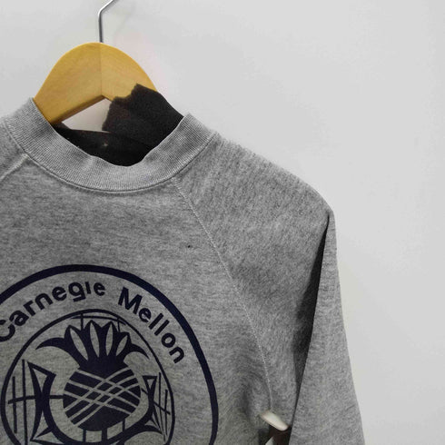 タルテックス TULTEX 80S USA製 Carnegle Mellon University カレッジ ロゴ プリント ラグランスリーブ 霜降り スウェット メンズ import:M