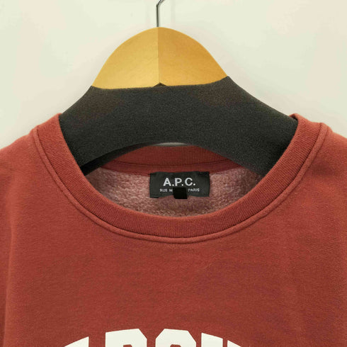 アーペーセー A.P.C. VARSITY 裏起毛 プリントスウェットプルオーバー メンズ import:S