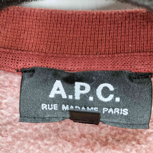 アーペーセー A.P.C. VARSITY 裏起毛 プリントスウェットプルオーバー メンズ import:S