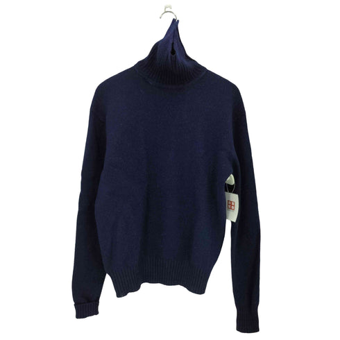 80-90s Fully Fashioned ウールハイネック ニット メンズ 50