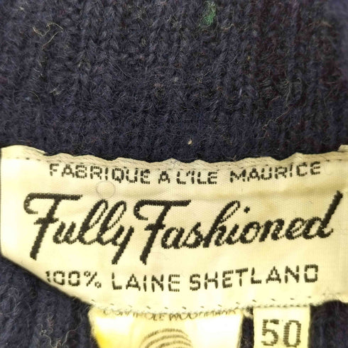 80-90s Fully Fashioned ウールハイネック ニット メンズ 50