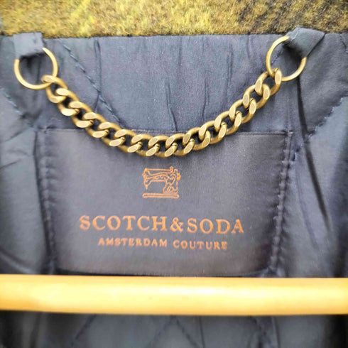 スコッチアンドソーダ SCOTCH&SODA チェック柄 ピーコート メンズ