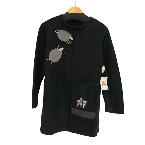 アルベロベロ OLLEBOREBLA オレボレブラ ブタさん ヒツジさん ビジュー装飾 サイドリブライン切替 チュニック レディース JPN:M