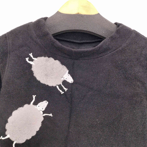 アルベロベロ OLLEBOREBLA オレボレブラ ブタさん ヒツジさん ビジュー装飾 サイドリブライン切替 チュニック レディース JPN:M