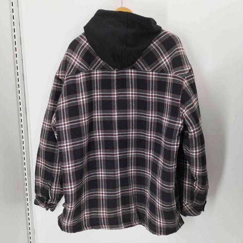 ディッキーズ Dickies 裏地キルティング ヘビーネル フーディチェックシャツジャケット メンズ 3xl
