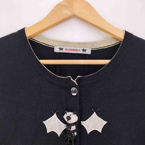 アルベロベロ OLLEBOREBLA オレボレブラ ブタさん コウモリ アップリケ 変形 ノースリーブ ロングベスト レディース